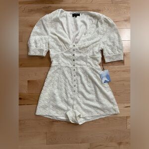 Majorelle Floral White Romper